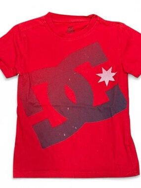 Y2K DC Shoes Graphic Red Slim Fit Baby Tee